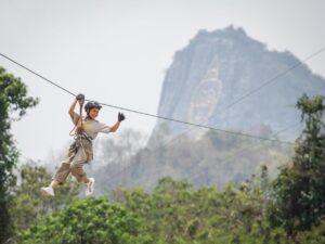 trượt zipline đu dây zipline trò chơi zipline trượt zipline ở Thái Lan