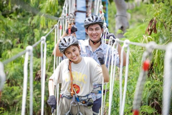 trượt zipline đu dây zipline trò chơi zipline trượt zipline ở Thái Lan