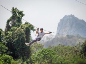 trượt zipline đu dây zipline trò chơi zipline trượt zipline ở Thái Lan