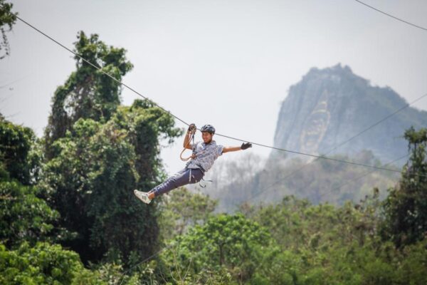 trượt zipline đu dây zipline trò chơi zipline trượt zipline ở Thái Lan