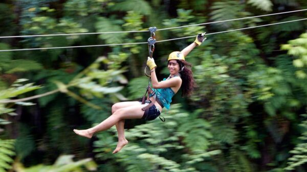 trượt zipline ở Bali