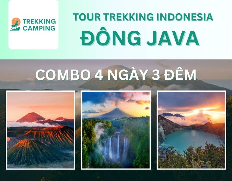 Du lịch tự túc Đông Java, Indonesia 4 ngày 3 đêm: tour leo núi lửa Bromo - Kawah Ijen, trekking thác Tumpak Sewu, đặt vé online rẻ hơn mua trực tiếp 15%...