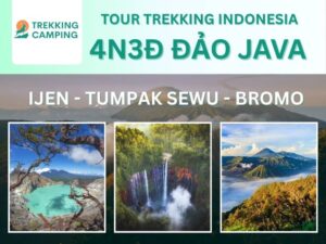 Du lịch đảo Java, Indonesia 4 ngày 3 đêm: tour trekking núi lửa Bromo - Kawah Ijen, khám ph thác Tumpak Sewu, đặt vé online rẻ hơn mua trực tiếp 15%...