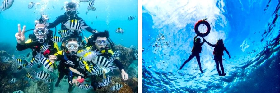 Tổng hợp hình ảnh tour 1 ngày lặn snorkeling Hồ Houbihu Kenting Đài Loan cẩm nang địa điểm vui chơi giải trí hoạt động thể thao biển